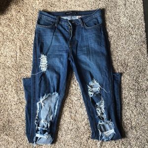 FashionNova ripped jeans